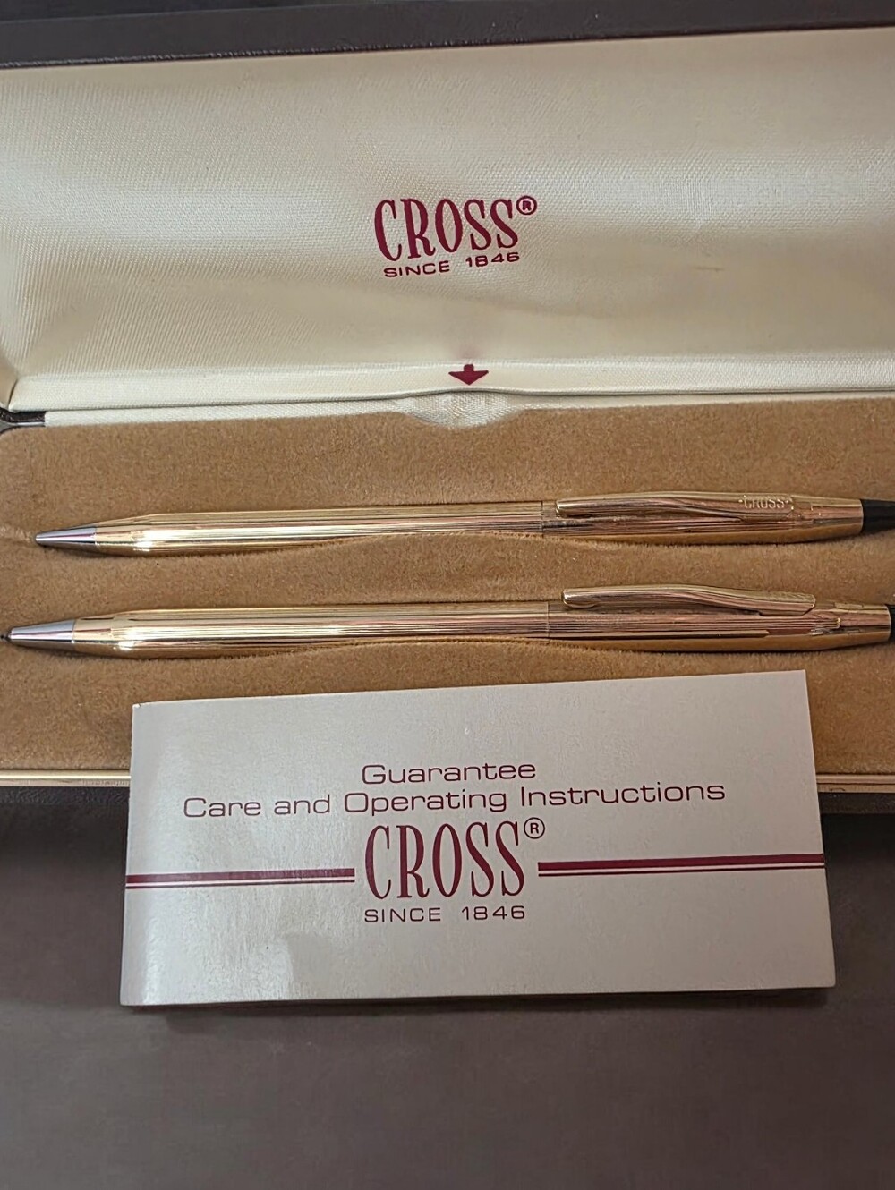 Cross 10K Gold Filled Pen & Mechanical Pencil Set